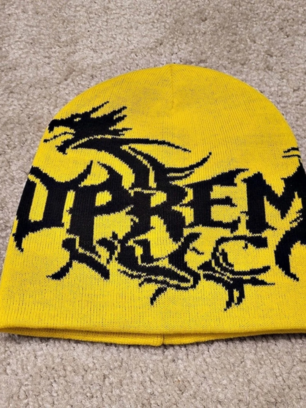Supreme Dragon Beanie Black Beanie Like New